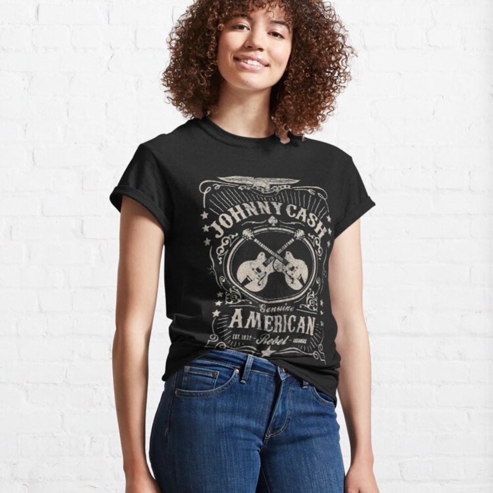 johnny cash black Classic boho Unisex T-Shirt, Size M